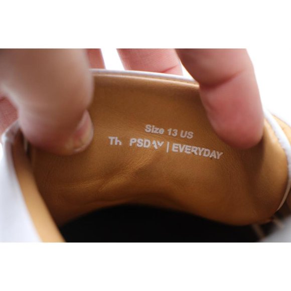 Thursday Everyday Shoes Men's Size 13 White Leather Low Top Sneakers - Picture 3 of 10